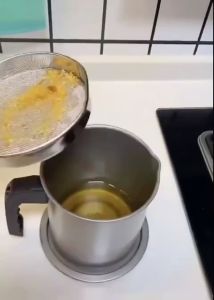 Oil Pot Filter Oil Storage Large Capacity 304 Stainless Steel Grease Keeper Grease Oil Strainer Container Pot 大容量 油壶 过滤器  Oil Pot / Oil Strainer / Oil Mug / Oil Filter / Penapis Minyak masak / Tapis Minyak