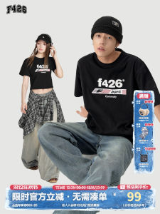 Loose Casual Short Sleeve T-Shirt Summer Fun Letter Flag Logo Couples Comfortable Cotton round Neck Mens Fashion F426 Store