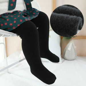 1 Piece Thermal Black Basic Pantyhose For Girls Winter Thick 0-6Year Children Tights Cotton Fleece Baby Girl Stockings