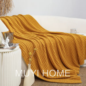 MUYI HOME | Waffle Texture Velvet Plush Blanket