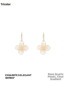 3COLOUR·S | Crystal Pink Gradient Luxury Zircon Earrings Ear Hooks