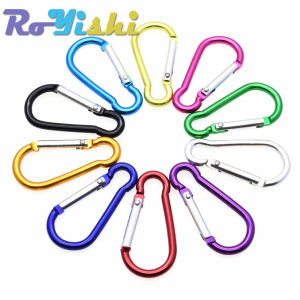 10-100 Pcs/Pack Aluminum Carabiner Snap Hook Keychain For Paracord Outdoor Activities Hiking Camping 10 Colors