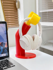 เก้าอี้หูฟังแบบที่ตั้งบนโต๊ะ เครื่องประดับตกแต่งแบบสร้างสรรค์สำหรับคอมพิวเตอร์ เก้าอี้หูฟังแบบสวมศีรษะ ชั้นวางของสำหรับจัดระเบียบหูฟัง