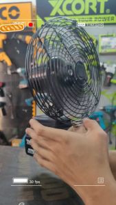 Quạt dùng pin - Chất liệu Sắt chắc chắn - Đường kính 8in 20cm - Sử dụng chung Pin phổ thông makita ( 2 PIN )