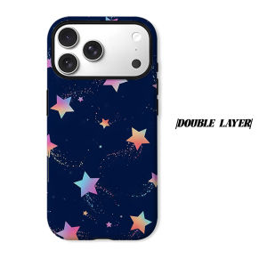 BILIBILI | Iridescent Starry Sky Phone Case for iPhone 18 17 16 15 14 13 12 11 Air Pro Max Plus Double-layer Cover