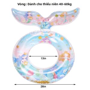 Phao Bơi Hơi Rooxin Cho Người Lớn Phao Hồ Bơi Phao Tròn Bơi Lội Cho Các Môn Thể Thao Dưới Nước Mùa Hè Phao Nổi PVC Nhẹ