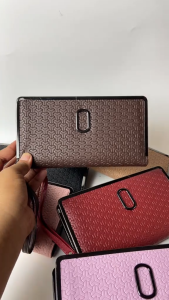 Wrist Women Wallet Faux Leather Clutch Bag Ultra-Tin Phone Zipper Purse