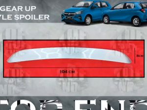 PERODUA AXIA 2023 GEAR UP OEM STYLE SPOILER REAR TRUNK SPOILER DUCKATAIL- MATERIAL ABS BODYKIT
