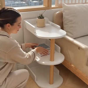 Sofa Side Shelf Bedroom Bedside Storage Cabinet Small Bookshelf Space saving Landing Storage Rack