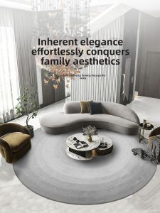 High-end Grey French Cream Styled Carpet