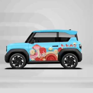 Tem dán xe VF3  - Decal Sticker dán xe - Ds Decal- decal tết 2025