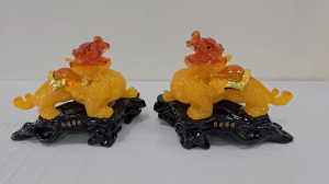 [1 Đôi]Tượng Tỳ Hưu Đơn Chữ Phúc Đôi Kỳ Lân Nghê Chữ Phúc  Vật Phẩm Phong Thủy Decor Phòng Khách Quà Tặng Phong Thủy