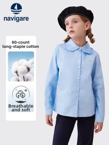 navigare kids | Peter Pan Collar Long Sleeve Blouse