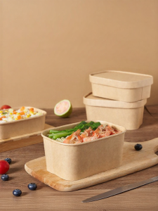 NUOXIAN | Disposable Long Rectangular Kraft Paper Meal Box