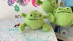 Uk Jellycat Rich Rain Frog Bag Ornaments Plush Doll Keychain New Year Gift Christmas Pendant for Women