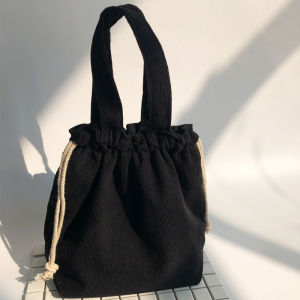 Japanese Style Cute Lunch Box Bag Lunch Bag Canvas Large Capacity Mummy Satchel Portable Handheld Lunch Bag Lunch Bag