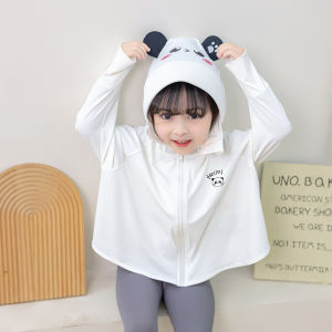 Summer Childrens Sun Protection Clothes Breathable Loose Baby Sunscreen Coats Girls Cartoon Anti-Uv Lightweight Jackets