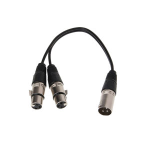XLR 3pin Y Splitter Microphone Wire Connector Wire for Mixer Mixing Console Mic Plug Extension