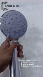 Shower Mandi 3-in-1 Set Sederhana 3 Pcs Kepala Shower