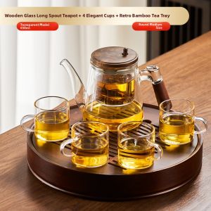 GIANXI | Press-Button Filtered Glass Tea Pot