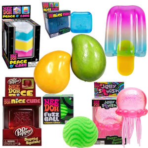 Hot Schylling Needoh pizza Sensory Fidget Cube Stress Relief Squishy Cube Anti-Anxiety Squeeze Toy For Focus ADHD Population