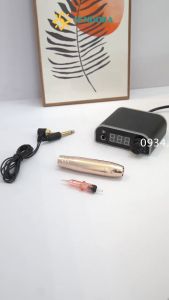 [2 món] Máy pen E2 + Adapter led cao cấp siêu êm phun xăm mày môi chính hãng
