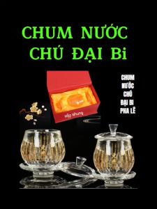 Chum nước Chú Đại Bi Pha lê [cao 9-10cm]- [Hàng đẹp dày - Quà Tặng]