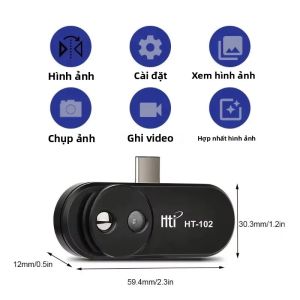 Camera Nhiệt Di Động HT-102 Máy Ảnh Hồng Ngoại 32x32 Dành Cho Android USB Type-C -20~300 ℃   Thiết Bị Chụp Ảnh Nhiệt Nhỏ Gọn Phạm Vi Nhiệt Độ Rộng