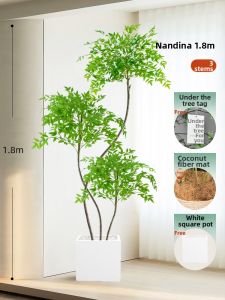 High-end Faux Plant Decorative Bonsai Nandina Simulated Tree