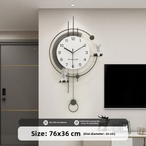 FUGUIJIAREN | Silent Wall Clock High-End Hanging No-Drill
