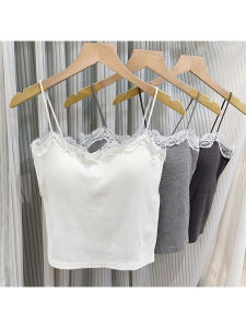 MiaMialin Lace Camisole Tank Top Womens 2025 Style Threaded Design Sensual Pure Desire Inner Wear Vest Mid-Length Sleeveless