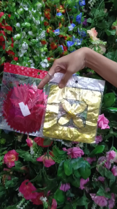 Garland Tinsel Warna Warni Bulat Kotak 2 Meter