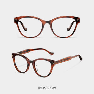 HELEN KELLER | Stylish Versatile Slimming Natural Cat-Eye Eyeglasses Frame