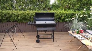 BBQ เตาถ่านปิ้งย่าง เตาย่างบาร์บีคิว ลานบาร์บีคิวสไตล์ยุโรปขนาดใหญ่ จัดเก็บง่าย เหมาะสำหรับทำบาร์บีคิวกลางแจ้ง