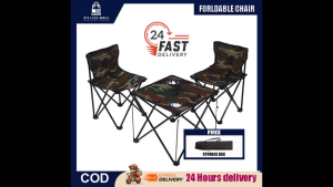[HOT SALE] 311 LIVEMALL Portable Folding Camping Chair with Table  Kerusi Lipat Khemah 露营折叠椅 2+1