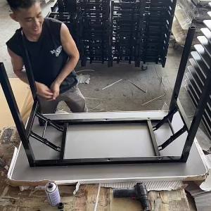 SUNOOM Folding Table Computer Desk Wooden Office Desk Thickened Table Bedroom Furniture