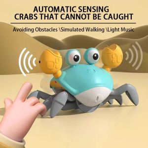 Interactive Toys Crawling Crab Toy for Kids Induction Escape Crab Electric Pets Musical Toys Toddler Crawling Toy Children Gifts