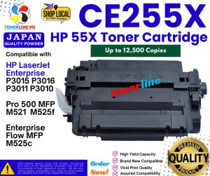 HP 55X/CE255X Toner Cartridge Compatible with HP LaserJet P3015 P3016 P3011 P3010 MFP M521 M525