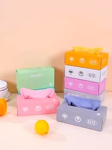 20PCS per box Kitchen Microfiber Towel with Box Non-Stick Dishcloth Home Cleaning Microfiber Towel