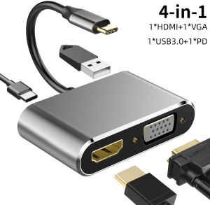 USB C Hub to 4K HDMI-Compatible USB 3.0 Type C PD Charging Dock for Macbook iPad Samsung S20 Dex HDTV Projector Nintendo Switch
