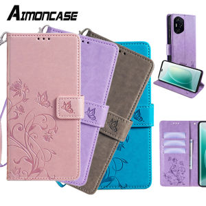 Embossed Solid Color Leather Flip Phone Case for Honor 300 Pro Ultra Honor 200 100 90 70 Pro Plus 200 Smart 90 Lite Wallet Cover