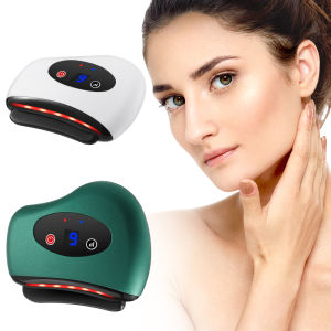 Dearbeauty Electric Gua Sha Board Micro Frequency Massage Hot Compress Dredging Meridian Lymphatic Drainage Facial Skin Lifting Back Massage Scraping Board Soothe Tense Muscles
