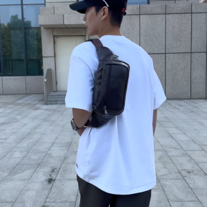 MENSPE แฟชั่นกระเป๋ากระเป๋าเอวผู้ชายถุงกันน้ำ PU ถุงกีฬาความจุขนาดใหญ่กระเป๋าโทรศัพท์กระเป๋าลำลองยูนิเซ็กส์ข้ามร่างกายออกกำลังกายกลางแจ้งกระเป๋าเดินทางปั่นจักรยานถุงธุรกิจ