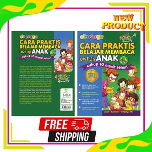 BUKU CARA PRAKTIS BELAJAR MEMBACA UNTUK ANAK 4-6 TAHUN CUKUP 10 MENIT SEHARI PLUS KARTU ABACAGA ORIGINAL BESLER