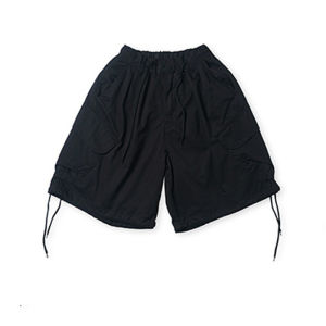 Summer Japanese Khaki Parka Shorts Mens Trendy Casual Loose Straight-leg Large Pocket Drawstring Wide-Leg Half Pants