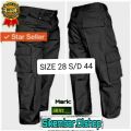 Celana PDL Hitam Brimob Ripstok Kargo Lapangan Latihan Outbone Outdoor. Kualitas Terbaik !. 