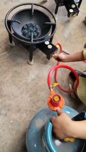 Low Foot Low Soup Stove: Commercial Gas Natural Gas with Flame Protection