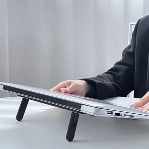 Laptop Riser Stand Airflow Notebook Cooling Bracket Non Slip for Office Home Adjustable Portable 2Pcs