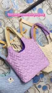 Puffy Bag GUMMY Tote Bag Bubble Quilted Shoulder Bag Empuk Tas Bahu Suport Laptop Up To 14inc