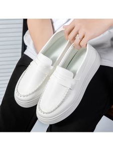 New 2025 Mens Slip-On Beans Shoes Breathable Casual Loafers Summer Fashion Single Shoes round Toe Low Heel Pure Color PVC